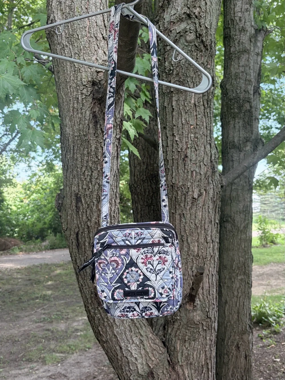 Vera Bradley Quilted Triple Zip Crossbody Bag – Boho Floral